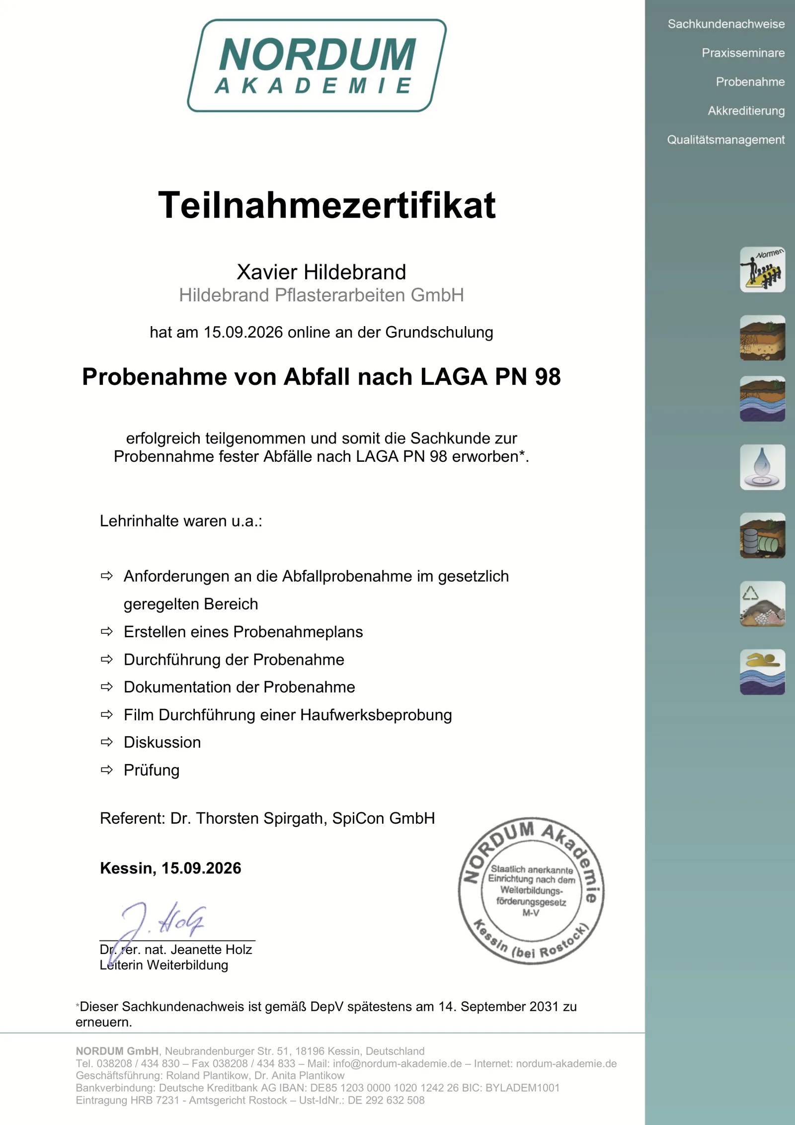 LAGA PN 98 – Seite 1